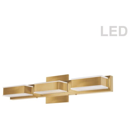 Dainolite 3 Light Led Wall Vanity, Gold Finish, 586231 VLD-215-3W-GLD